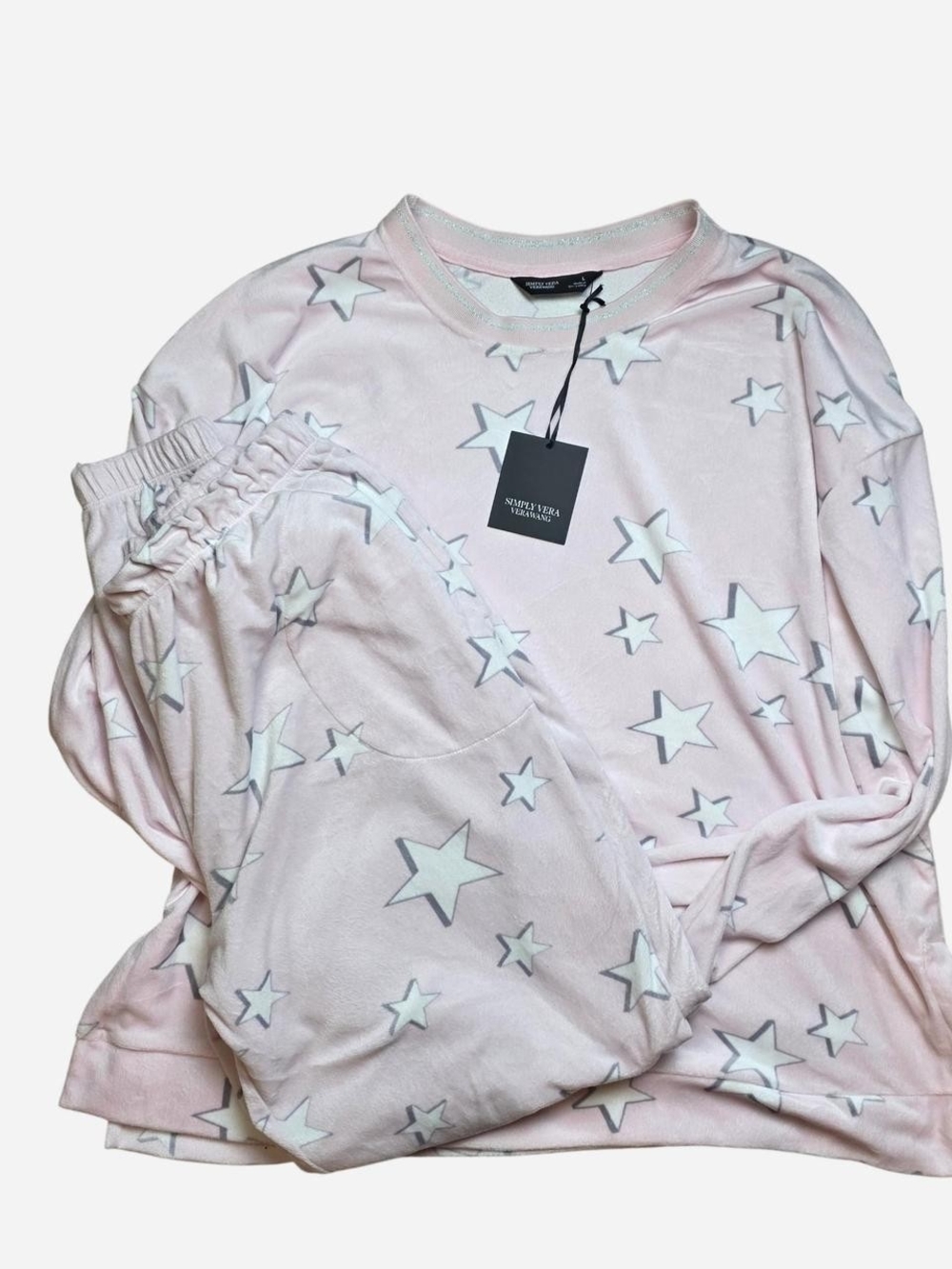 Simply Vera Vera Wang Pink Star Print Pajama Set